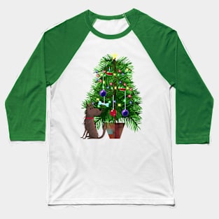 The Shaggy Dog and the Christmas Tree Baseball T-Shirt